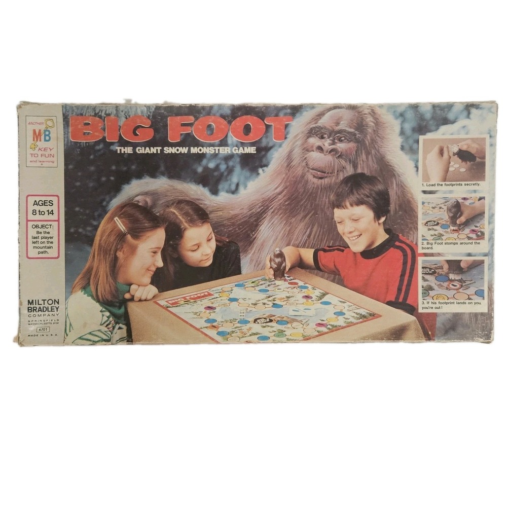 Big Foot The Giant Snow Monster Board Game Milton Bradley 1977 Complete